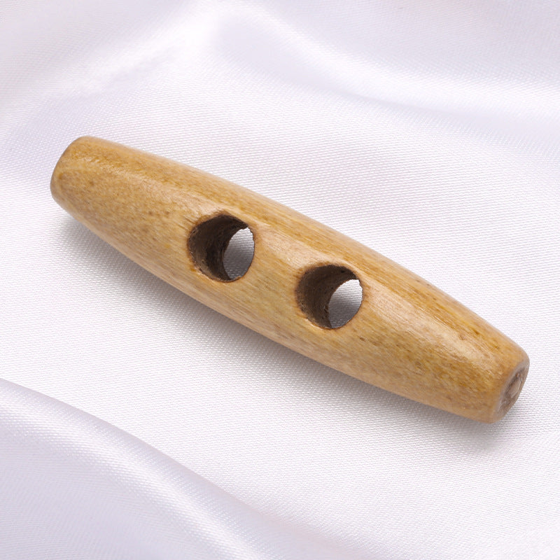 Wholesale Wooden Oval Shape Buttons Oval Wooden Coat Button with Two Holes-81