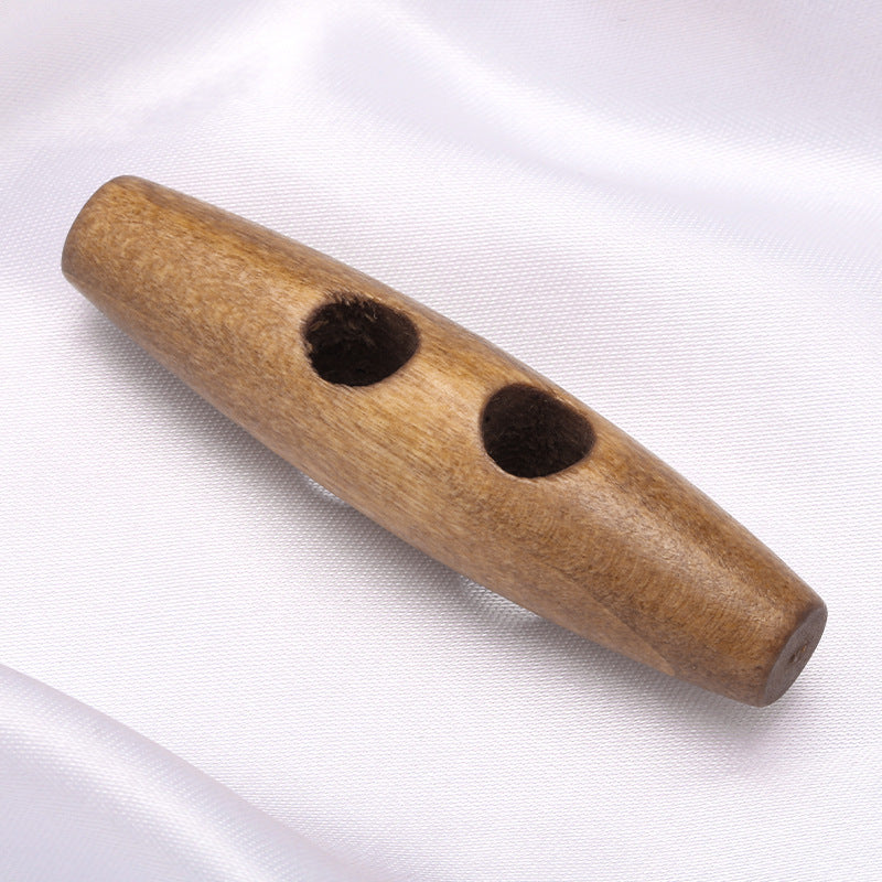 Wholesale Wooden Oval Shape Buttons Oval Wooden Coat Button with Two Holes-81