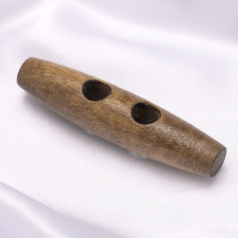 Wholesale Wooden Oval Shape Buttons Oval Wooden Coat Button with Two Holes-81
