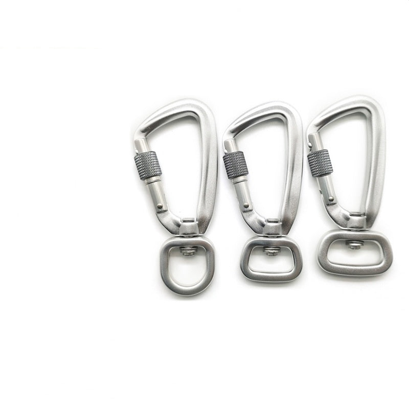 Aluminum screw locking swivel carabiner-82