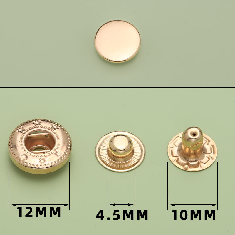 Custom Logo Metal Snap Button 4 Parts Snap Fastener Button for Clothing-82