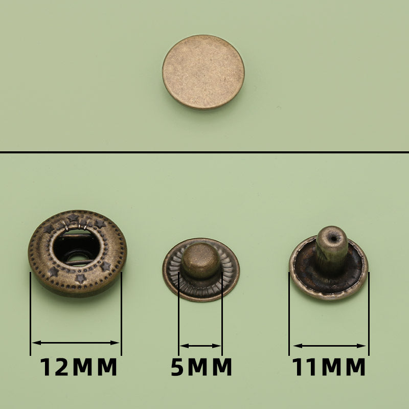 Custom Logo Metal Snap Button 4 Parts Snap Fastener Button for Clothing-82