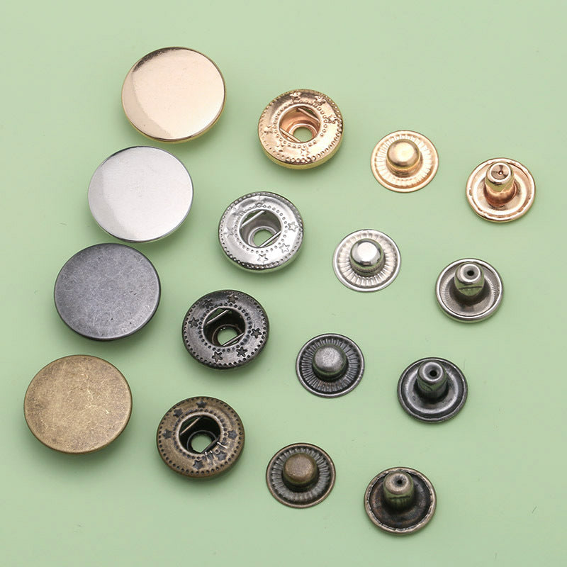 Custom Logo Metal Snap Button 4 Parts Snap Fastener Button for Clothing-82