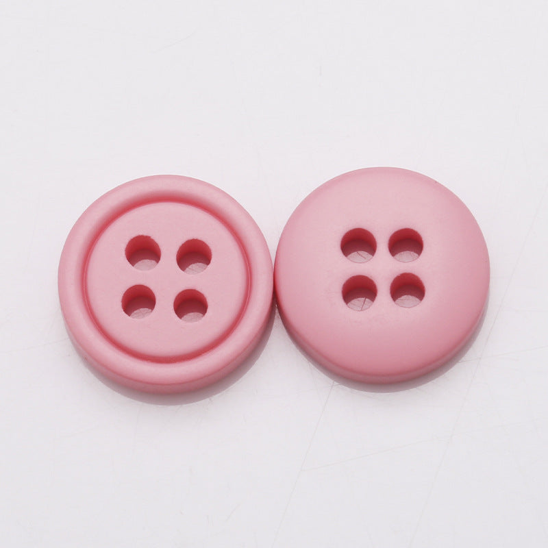 Wholesale Custom Buttons Candy Dyeing New 4 Holes Polyester Button Round Resin Buttons-83