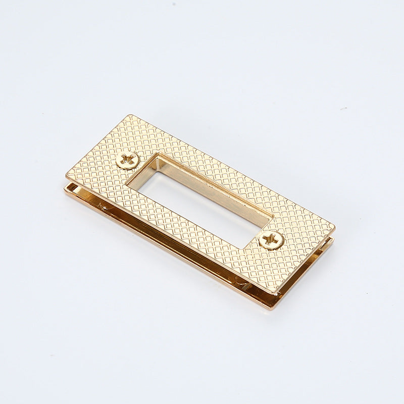 Wholesale Custom Handbag Accessories Purse Turn Lock Metal Gold Swivel Snap Rectangle Lock Decorative-85
