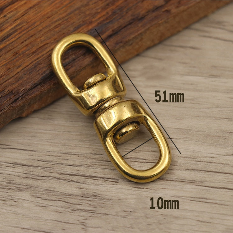Solid Brass Swivel Eye Rotating Connector 8-shape for Keychain Wallet Round Circle Key Ring Metal Buckle 4 Sizes-85