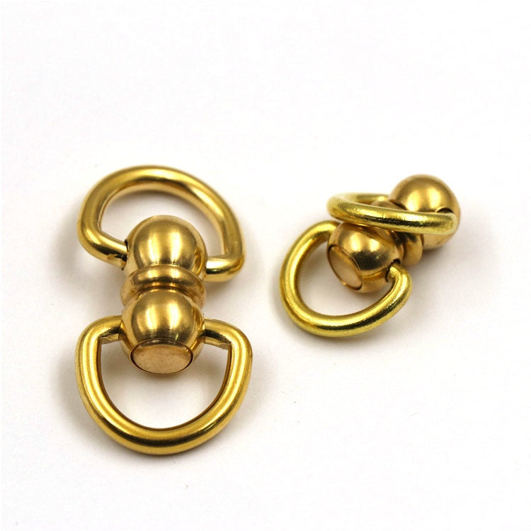 Solid Brass Swivel Eye Rotating Connector 8-shape for Keychain Wallet Round Circle Key Ring Metal Buckle 4 Sizes-85