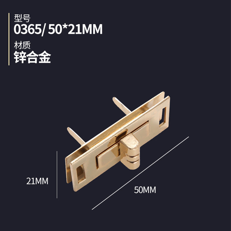 Wholesale Custom Handbag Accessories Purse Turn Lock Metal Gold Swivel Snap Rectangle Lock Decorative-85