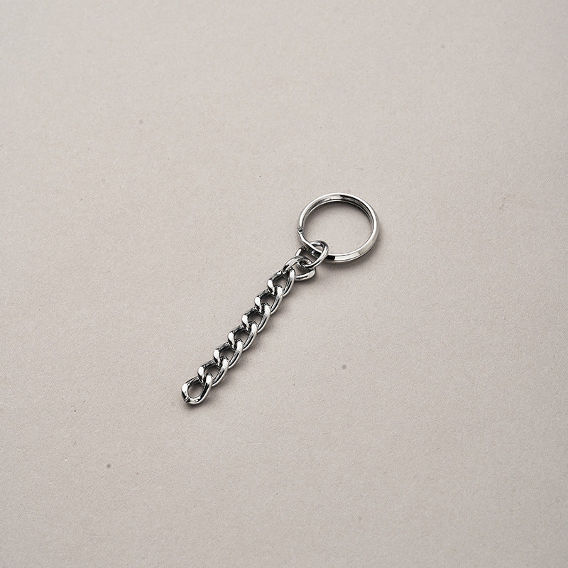 Gold plated Metal single DIY accessories pendant material chain manufacturers key ring-86