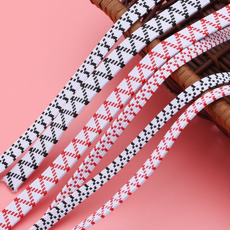 Wholesale 3mm 5mm 6mm Flat Elastic Band Stretchable Cord Trim Spandex String Pack in Spool Roll for Sewing Clothing -9
