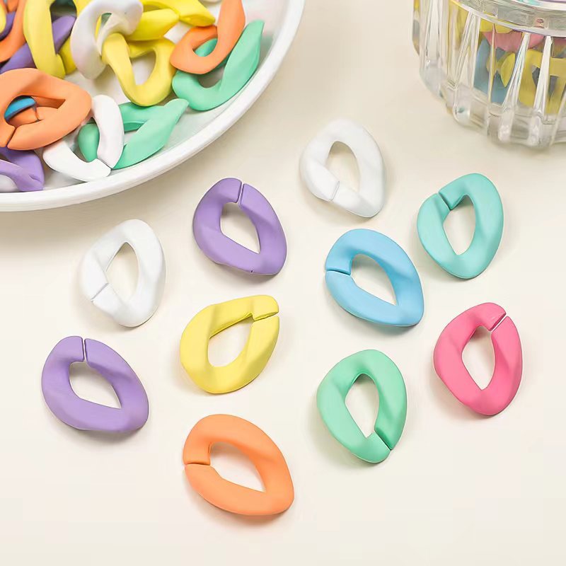 22mm*30mm Acrylic Multi Color Twisted Chain Links for Jewelry Making DIY Bracelet Necklace Earrings Accessories-9