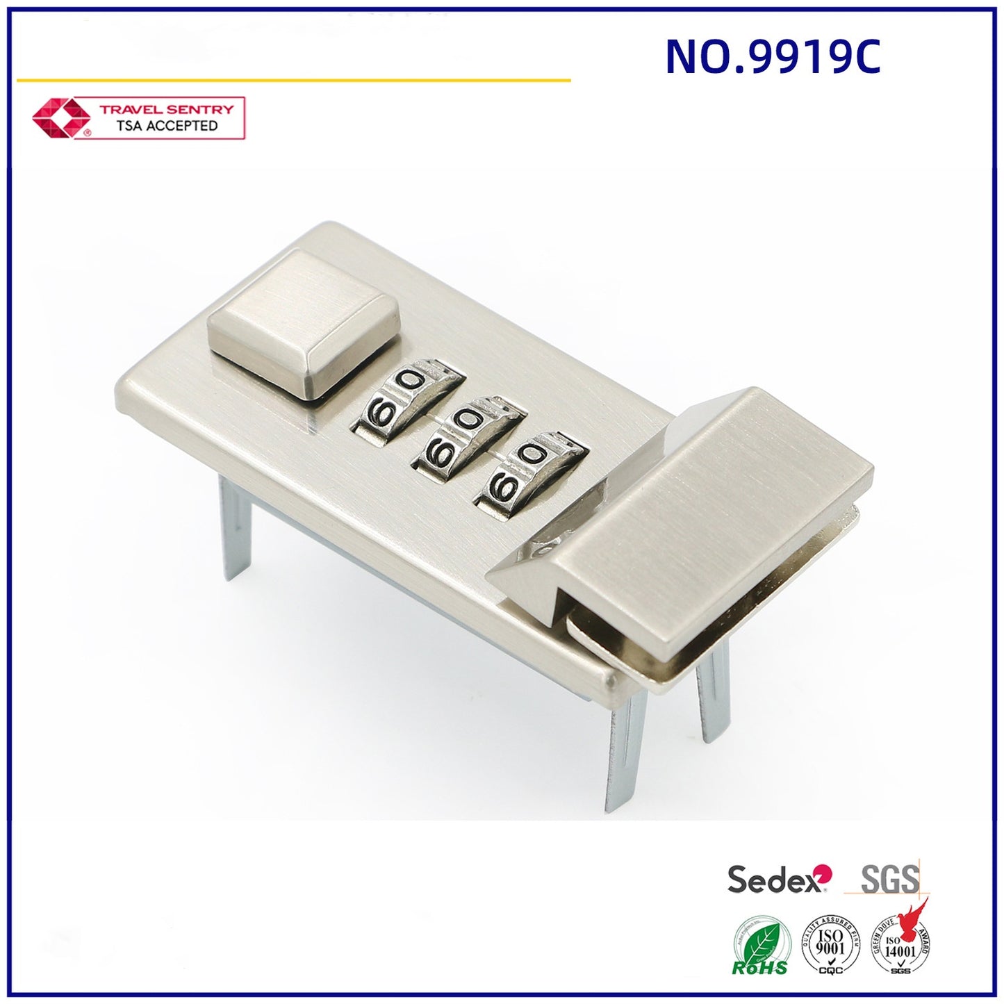 3 Digit Combination Password Lock For Briefcase-9