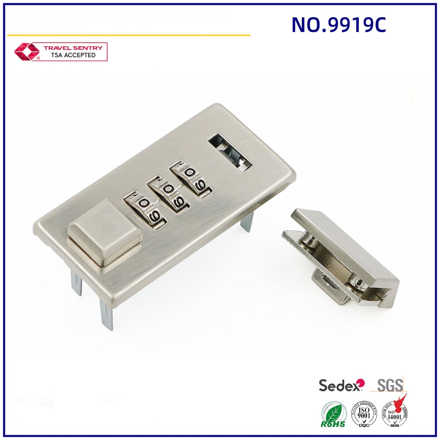 3 Digit Combination Password Lock For Briefcase-9