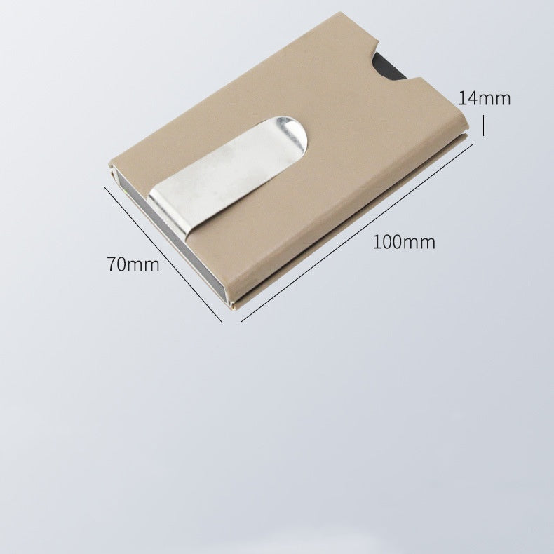 RFID Minimalist Slim Wallet PU leather Credit Card Holder Front Pocket Wallet