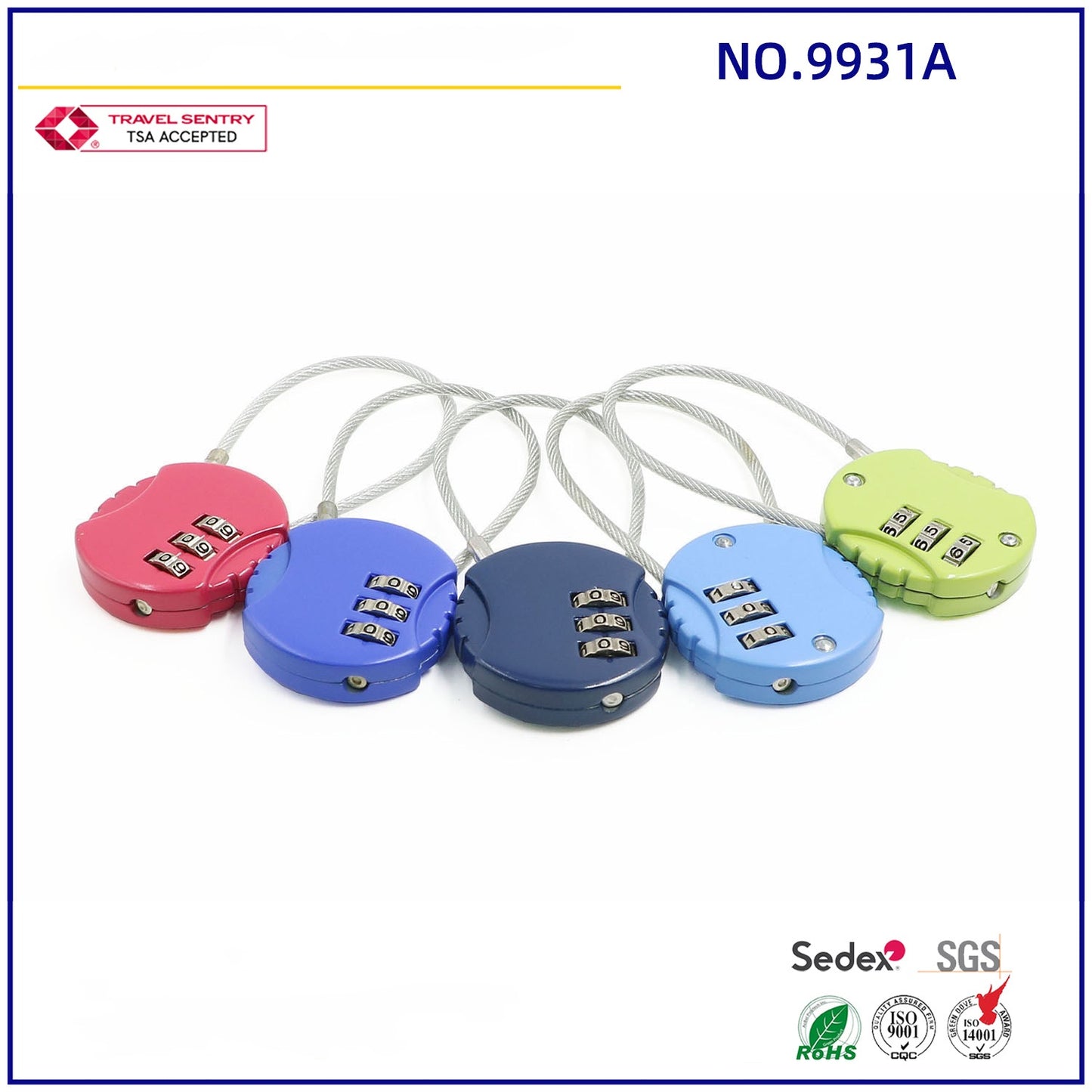 Mechanical Master Lock Combination Mailbox lock Luggage smart padlock-9