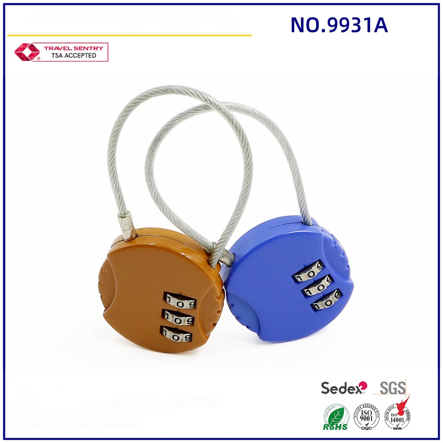 Mechanical Master Lock Combination Mailbox lock Luggage smart padlock-9