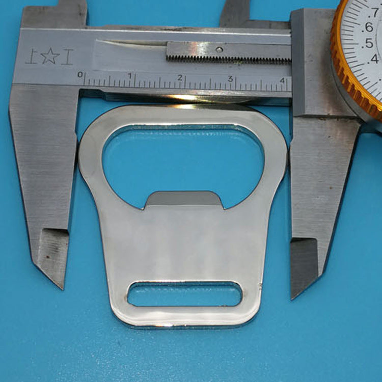 Zinc Alloy Strap leather bottle opener keychain custom logo Stainless Steel Mini Bottle Opener-9