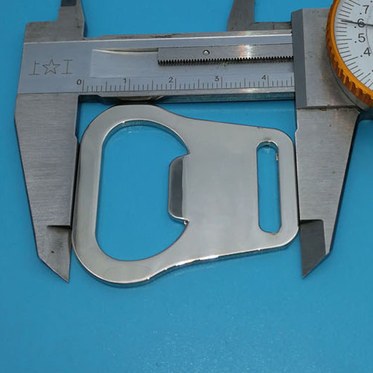 Zinc Alloy Strap leather bottle opener keychain custom logo Stainless Steel Mini Bottle Opener-9