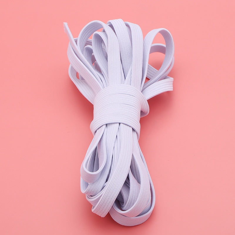 Wholesale 3mm 5mm 6mm Flat Elastic Band Stretchable Cord Trim Spandex String Pack in Spool Roll for Sewing Clothing -9