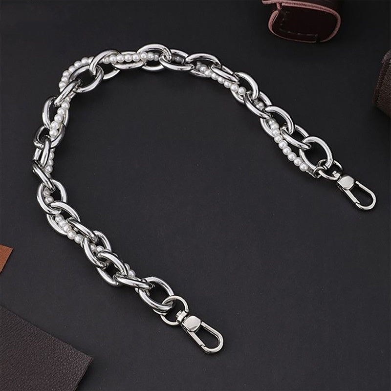 2024 Chain Link Fence Machine Gold Cuban Link Gold Chain Plush Key Waist Pearl Handle Bags Chains Factory Offer-84