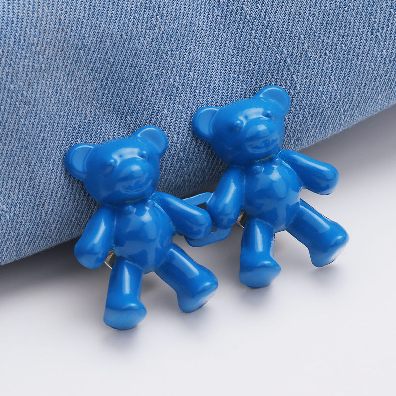 Wholesale Bear waist buckle, jeans waist buckle, detachable button, no nails, no seams, buckle waist buckle-95