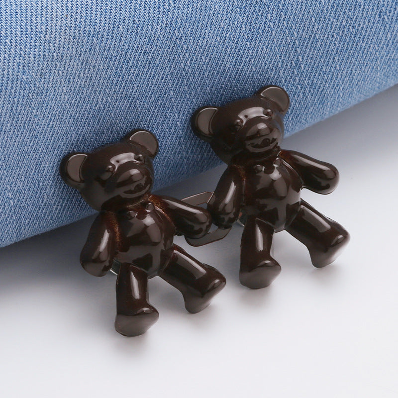 Wholesale Bear waist buckle, jeans waist buckle, detachable button, no nails, no seams, buckle waist buckle-95