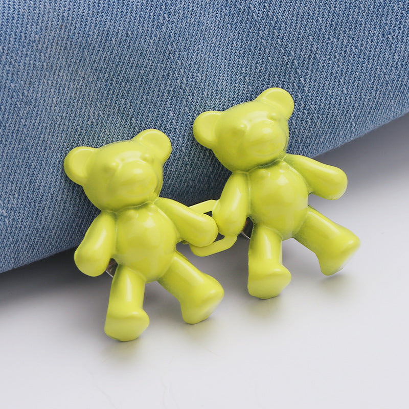 Wholesale Bear waist buckle, jeans waist buckle, detachable button, no nails, no seams, buckle waist buckle-95