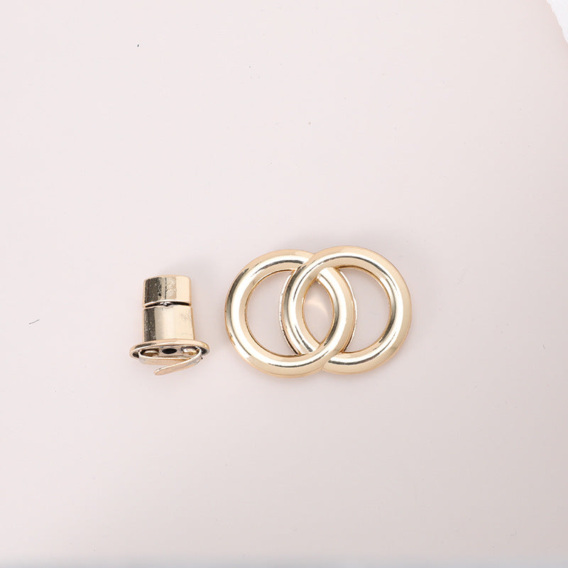 Custom Logo Metal Bag Clasp Press Lock Accessories High Quality Alloy Handbag Push Lock Metal Turn Twist Lock for Women Bag-95