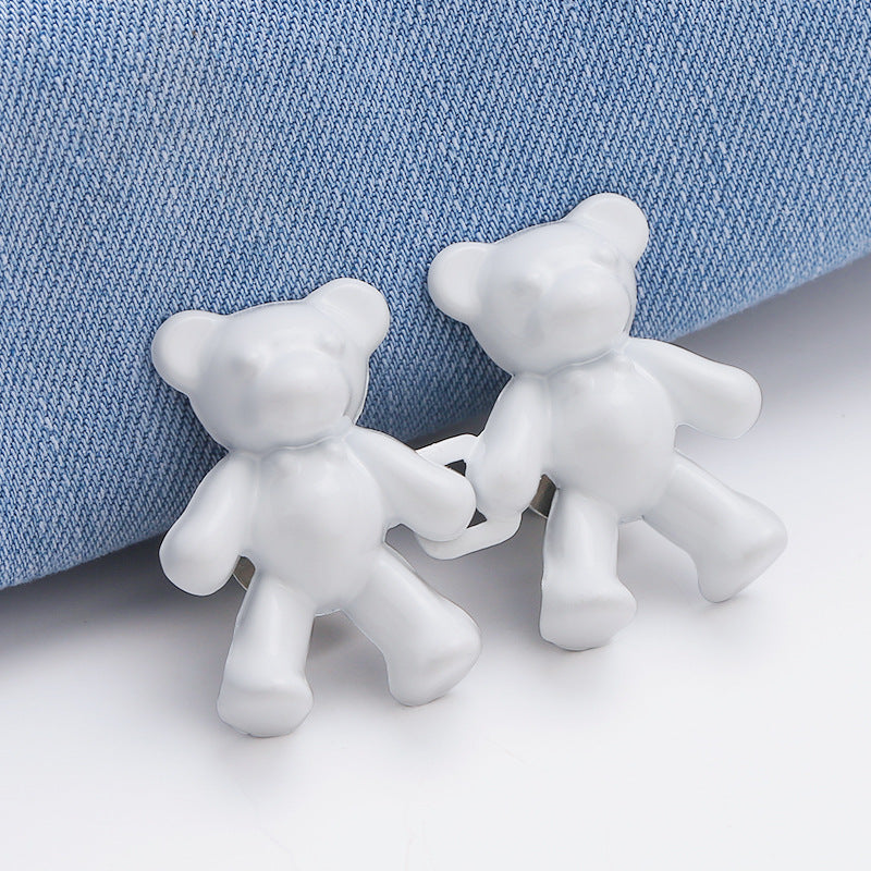 Wholesale Bear waist buckle, jeans waist buckle, detachable button, no nails, no seams, buckle waist buckle-95