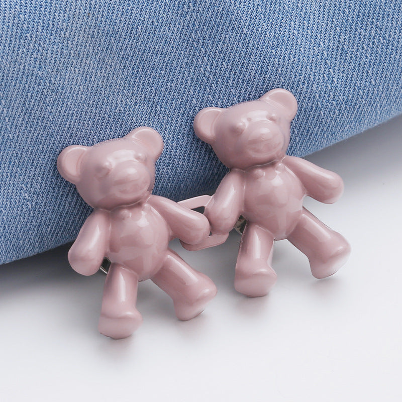 Wholesale Bear waist buckle, jeans waist buckle, detachable button, no nails, no seams, buckle waist buckle-95
