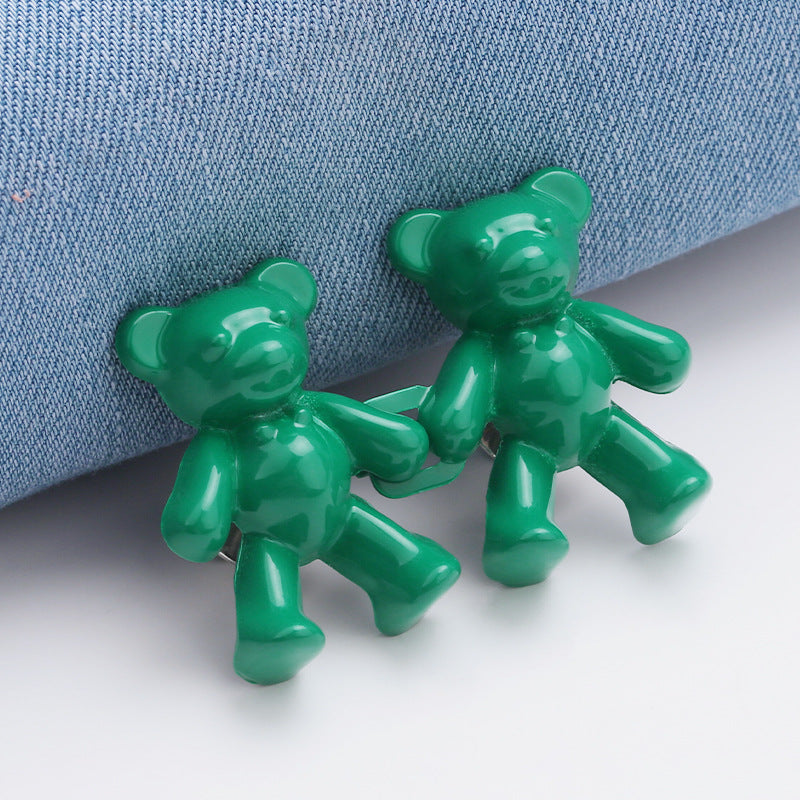 Wholesale Bear waist buckle, jeans waist buckle, detachable button, no nails, no seams, buckle waist buckle-95