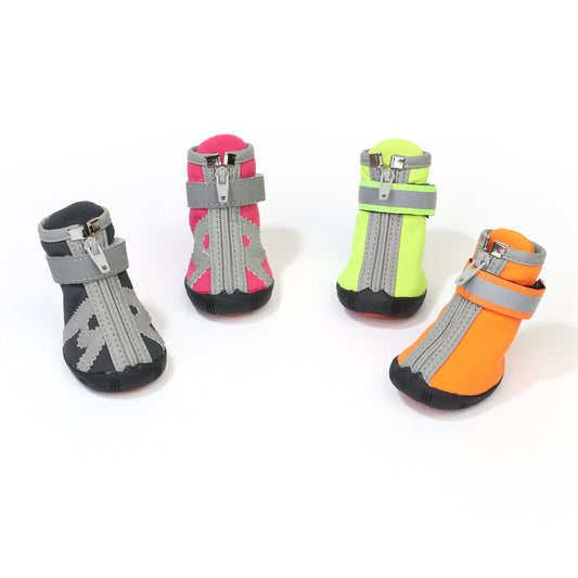 Breathable Mesh Pet Large Dog Shoes Boots Paw Protector with Reflective Strip Anti-Slip Sole Dog Shoe-6