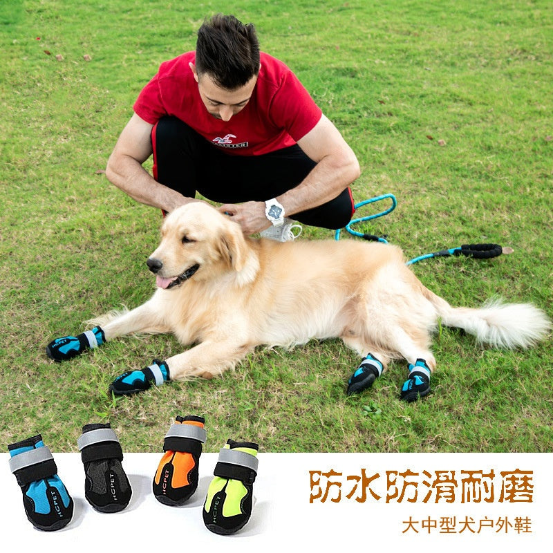 High Quality Outdoor Dog Shoes Waterproof Rubber Rain Boots Breathable Mesh Anti-slip Pet Sports Shoes for Dogs-1