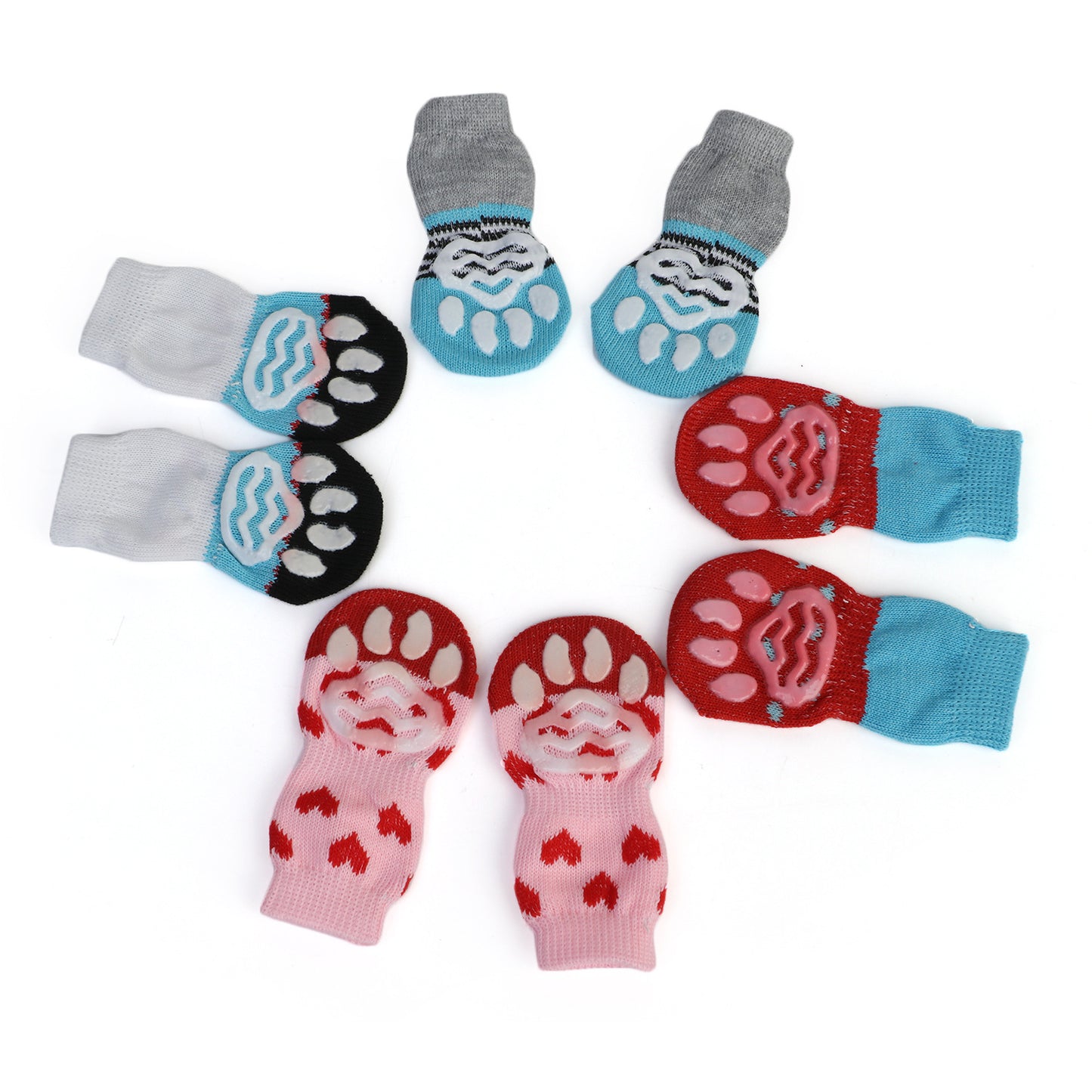 Pet Christmas Socks Cute Cartoon Print Pet Dog Socks Anti Slip Pet Dog Sock-8