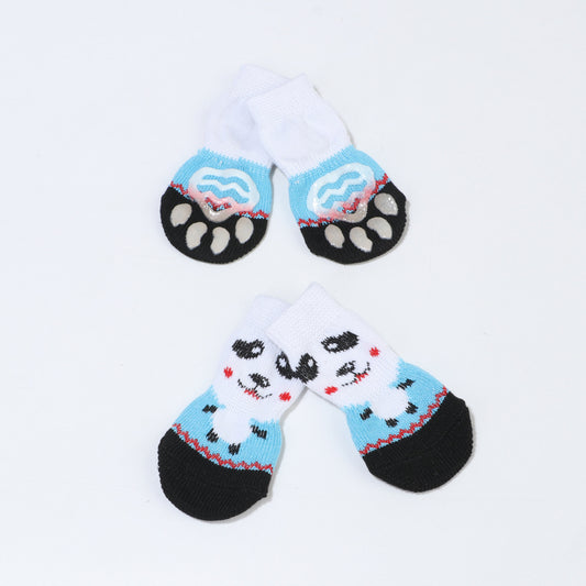 Pet Christmas Socks Cute Cartoon Print Pet Dog Socks Anti Slip Pet Dog Sock-8