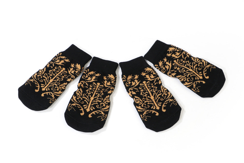 Wholesale Pet Apparel Accessories Indoor Silence Shoes Coverdog Socks Cotton Breathable Anti-slip Pet Dog Socks-15