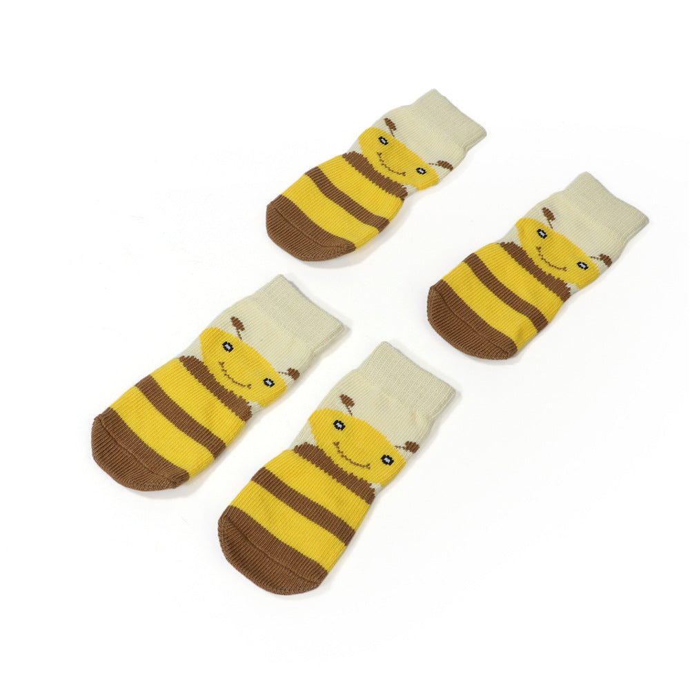 Wholesale Pet Apparel Accessories Indoor Silence Shoes Coverdog Socks Cotton Breathable Anti-slip Pet Dog Socks-15