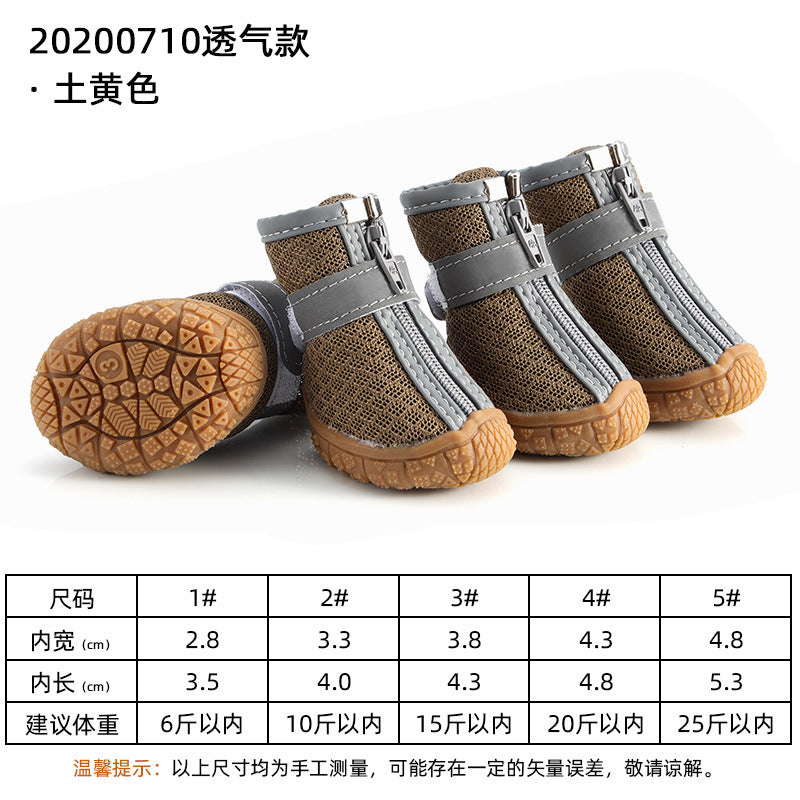 High-End Custom Sneaker Adjustable Durable Air Mesh Surface Small Medium Large Dog Outdoor Running Hiking Boot Dogs Puppy Shoes-2