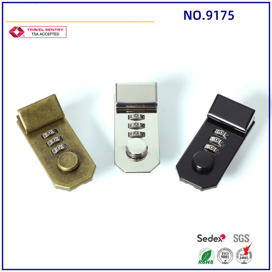 High quality 48*48mm silver 3 digits password handbag briefcase lock for men-1
