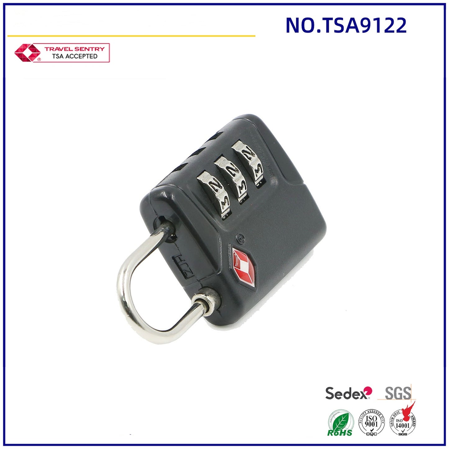 High Quality Digit Zinc Alloy Suitcase Luggage Sets With Tsa Combination Lock Tsa Locks For Luggage Lock-1