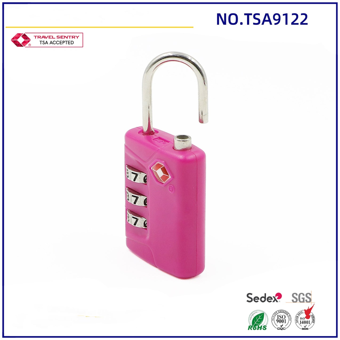 High Quality Digit Zinc Alloy Suitcase Luggage Sets With Tsa Combination Lock Tsa Locks For Luggage Lock-1