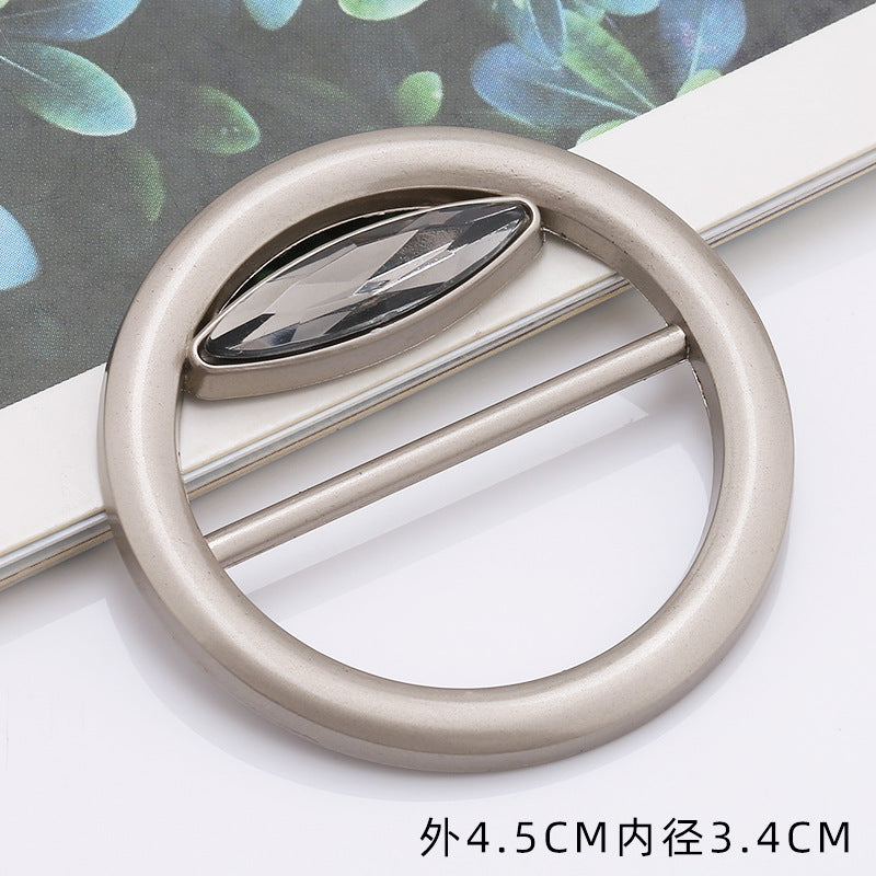 Silk Scarf Ring Clip for Women Fashion Metal Round Circle Knot Buckle for T-Shirt-101