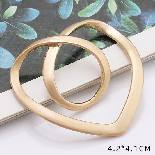 Custom Irregular Shape Metal Buckle for Fashion Women Dresses-101