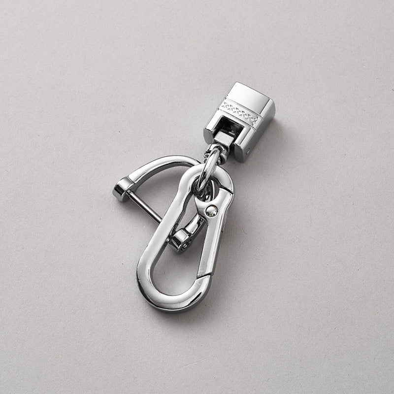 Matte gunblack spring suspension screw bell Car key chain case hardware decorative spring ring-101