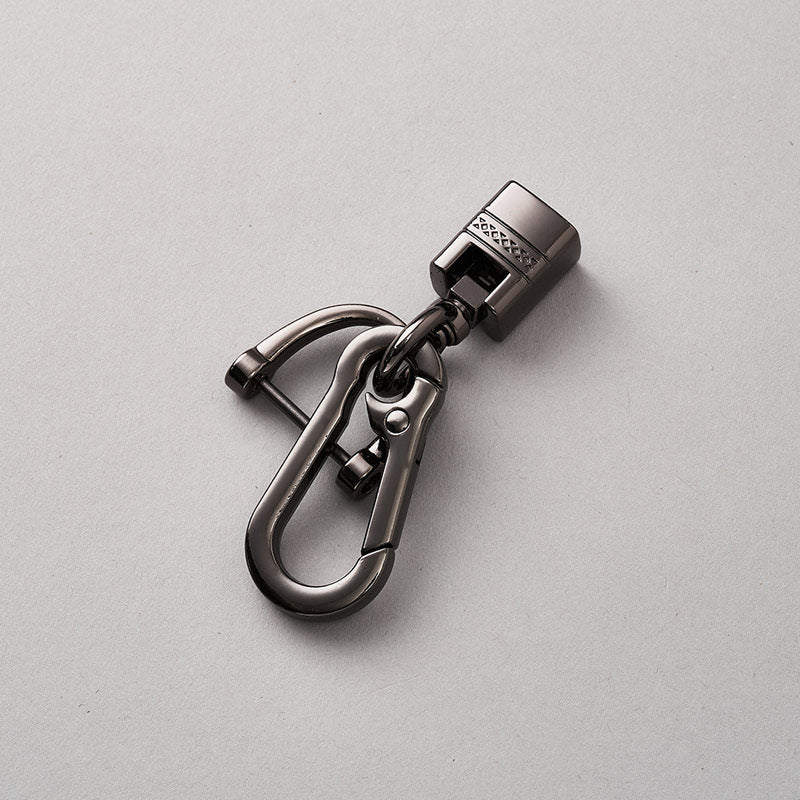 Matte gunblack spring suspension screw bell Car key chain case hardware decorative spring ring-101