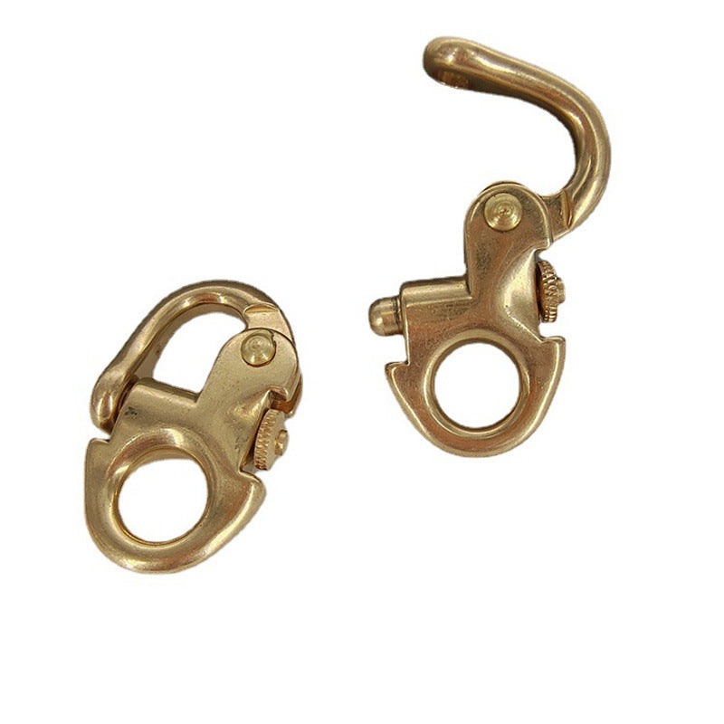 Solid brass Snap Shackle Quick Release Fixed Bail Shackles for bags strap bracelete sailboat-102