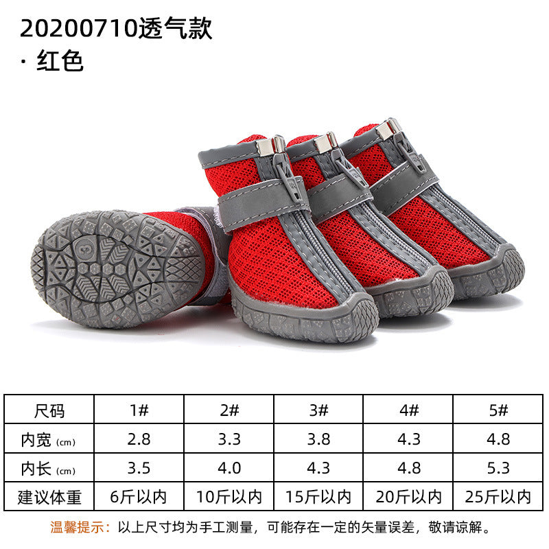 High-End Custom Sneaker Adjustable Durable Air Mesh Surface Small Medium Large Dog Outdoor Running Hiking Boot Dogs Puppy Shoes-2