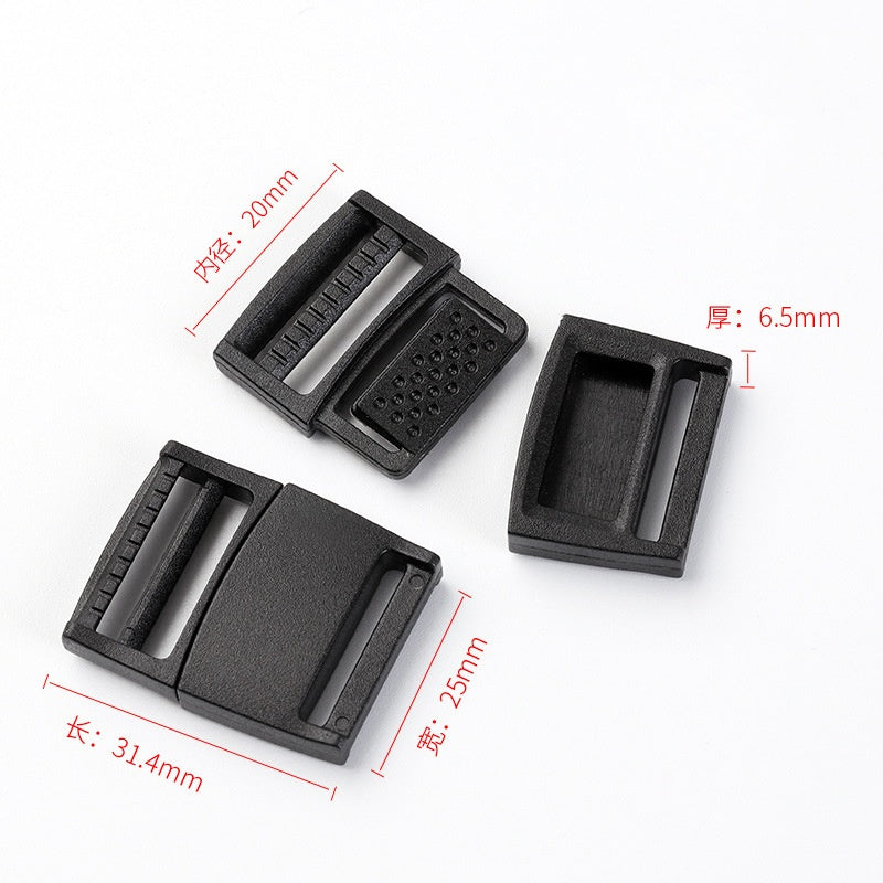 Wholesale fashion 20mm small plastic side release bag buckle custom logo support-110