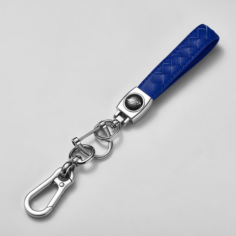 2023 Hot sale High Quality Wholesales Design Logo Metal keychains No Minimum Pu Leather car Key Chain-114