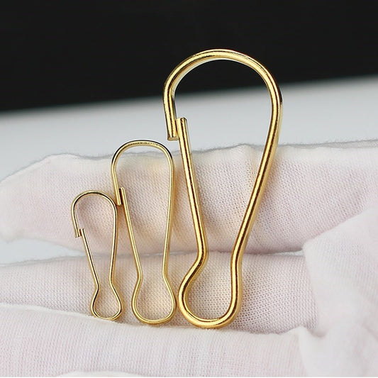 25-50mm Brass Clip Buckle Keychain Clasps Hook for Key Hanging Pendant D Shape Buckle Hardware-116
